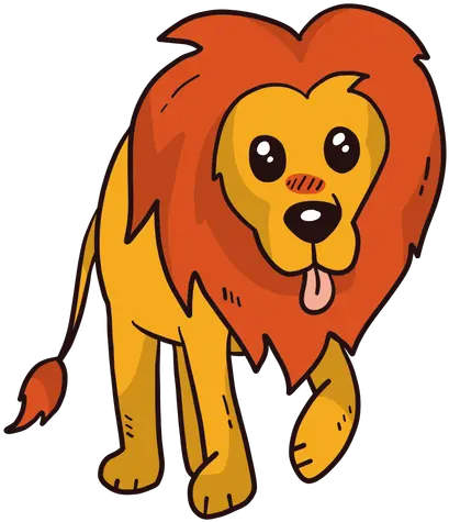 Cute Lion King Tongue Mane Tail Flat Transparent Png U0026 Svg Juba Do Leao Desenho Lion King Png