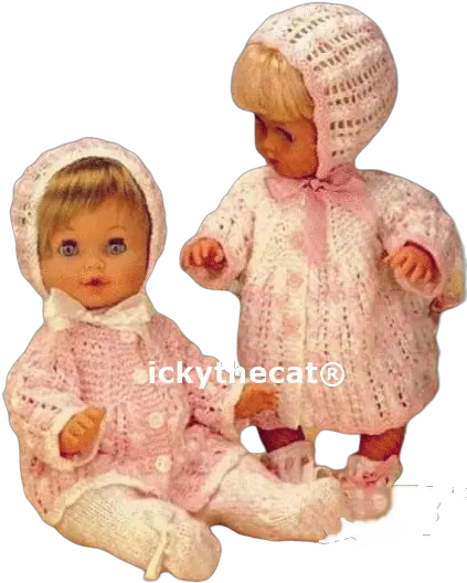 Digital Download Pdf Vintage Knitting Pattern Babyu0027s Prematurebaby Doll Clothes Dolls Sets Toy Toys Knitting Patterns For 10 Inch Dolls Clothes Png Baby Doll Png