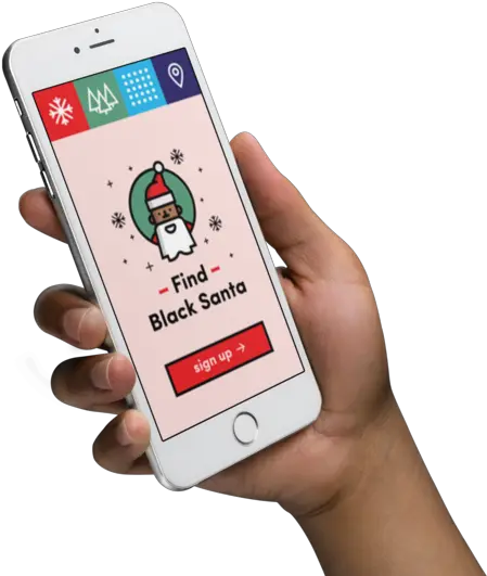 Find Black Santa An Interview With The Mobile App Creator Language Png Iphone App Icon Mockup Psd