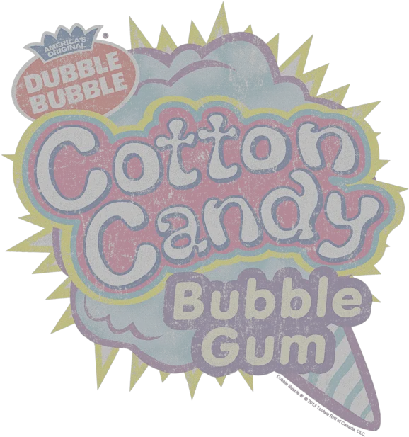 Download Dubble Bubble Cotton Candy Logo Hd Png Double Bubble Gum Cotton Png