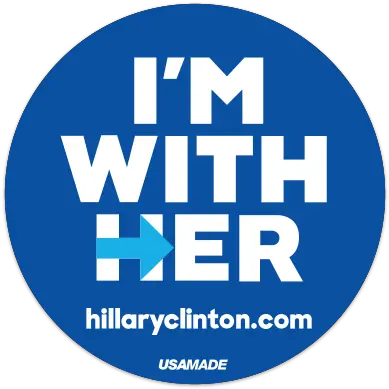 Danette Dsgbertgmailcom I M With Her Sticker Png Hillary Clinton Logo Transparent