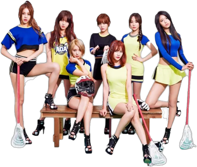 Aoa Girl Group Png Image Heart Attack Album Aoa Girl Sitting Png
