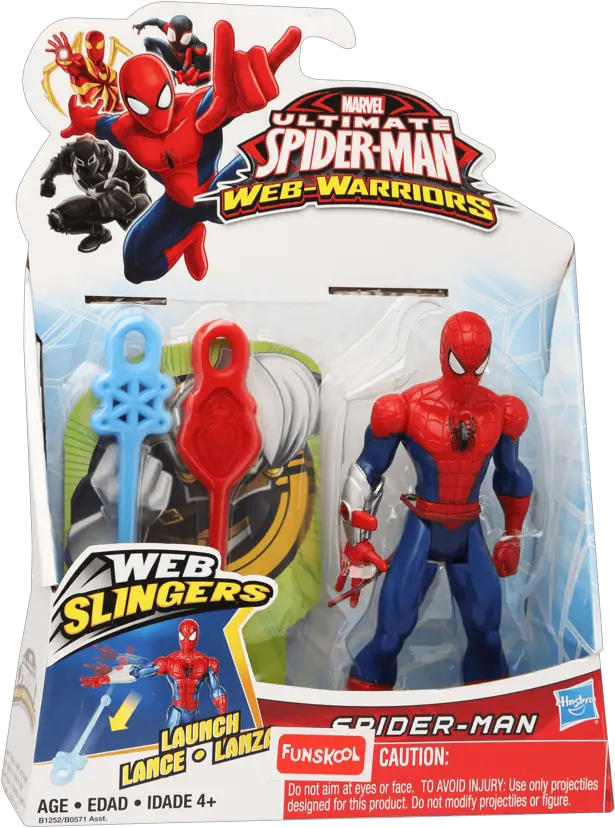 Download Boys Spider Man With Web Slinger Action Figure Toy Spider Man Web Slinging Toy Png Ultimate Spider Man Logo