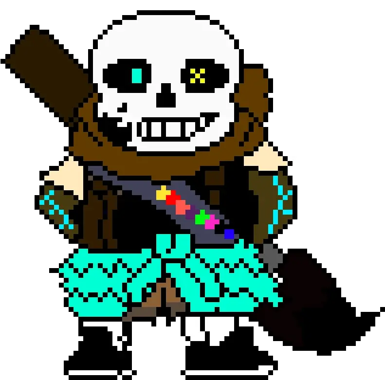 Ink Sans Sprite Pixel Art Maker Undertale Ink Sans Sprite Png Ink Png