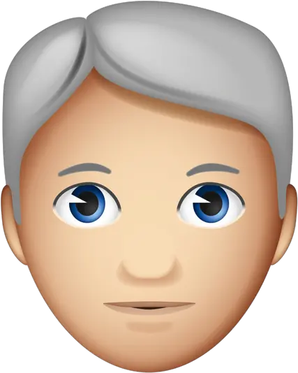 Emoji U2013 The Official Brand Man White Hair Fitz 1 2 U Gray Hair Man Emoji Png Man Emoji Png