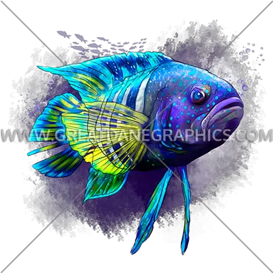 Tropical Blue Fish Production Ready Artwork For T Shirt Coral Reef Fish Png Tropical Fish Png