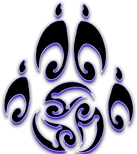 Purple Wolf Paw Drawing Free Image Wolf Paw Print Tattoo Png Wolf Paw Png