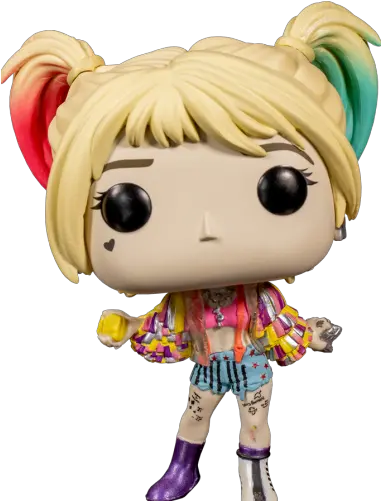 Pop Vinyl Birds Of Prey Harley Quinn Caution Tape Jacket Funko Pop Harley Quinn Birds Of Prey Caution Tape Png Harley Quinn Logo Png