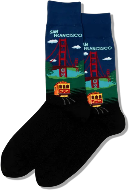 Menu0027s Golden Gate Bridge Socks Dark Blue Golden Gate Bridge Png Golden Gate Bridge Png