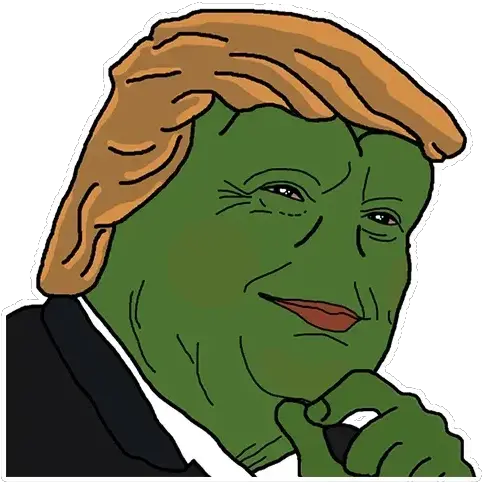 Pepe Trump Whatsapp Stickers Donald Trump Meme Frog Png Trump Head Transparent