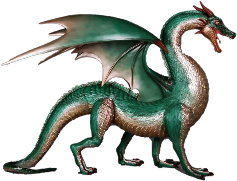 Large Green Dragon Standing Life Size Statue Lm Treasures Statue Png Green Dragon Png