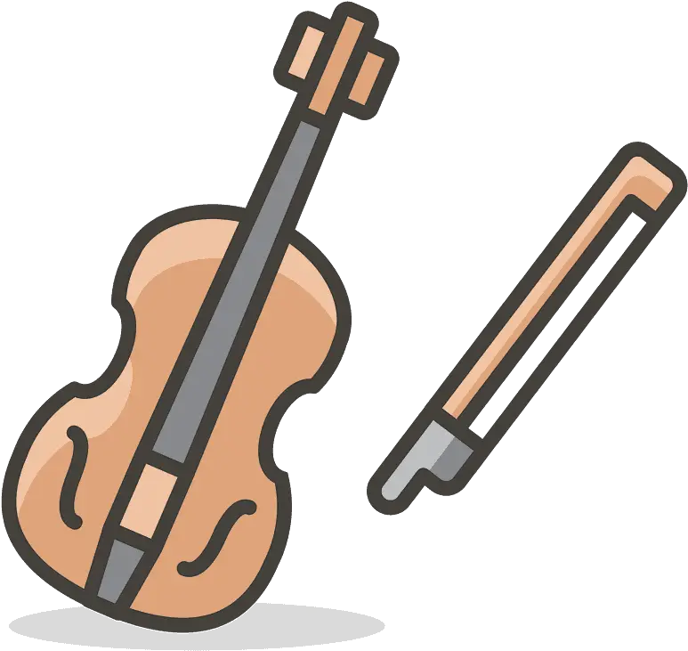 Violin Emoji Clipart Dibujo Animado De Un Violín Png Violin Transparent