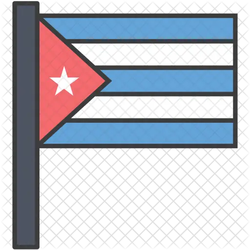 Cuba Flag Icon Of Colored Outline Style Gacha Life Fuerza Chile Png Cuban Flag Png