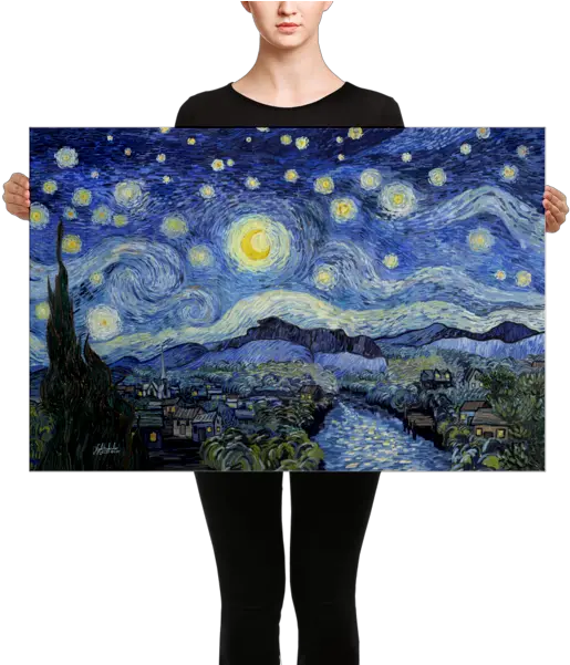 The Starry Night Panorama Canvas Print Van Gogh Starry Night Png Starry Night Png