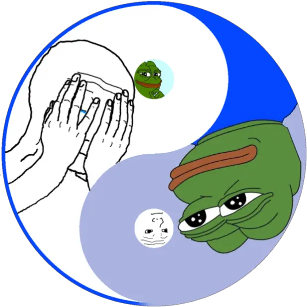 The Tao Of Pepe Pepe The Frog And Feels Guy Clipart Full Meme Yin And Yang Png Feelsbadman Png