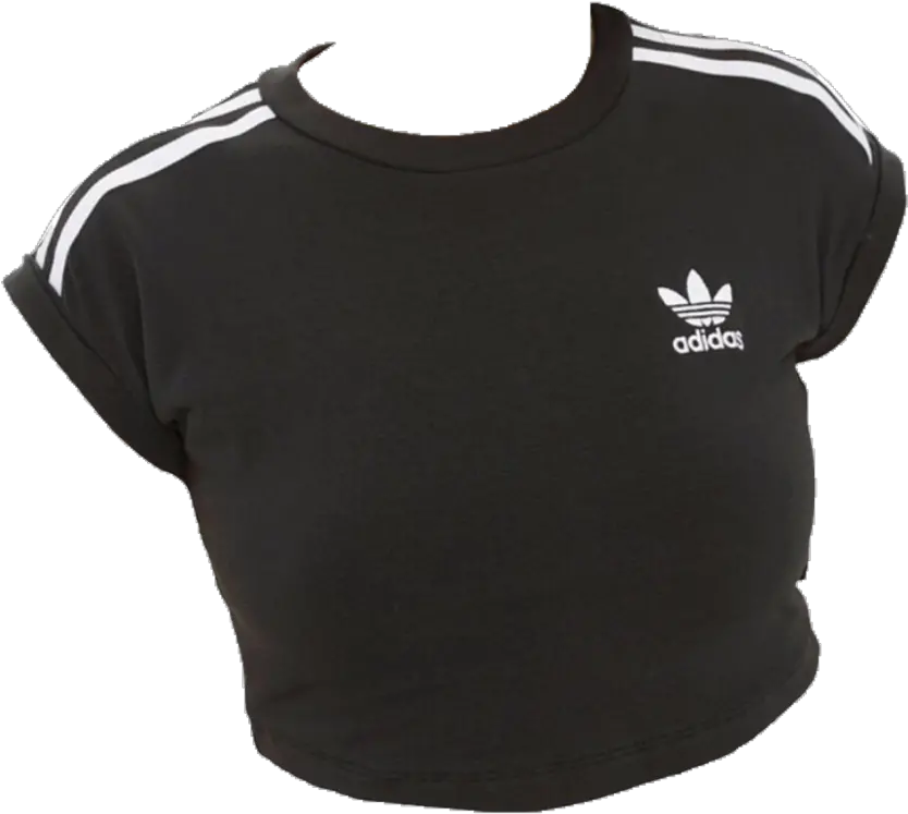 Adidas Logo Crop Top Croptop Png Sticker By Hi Solid Adidas Logo Png White