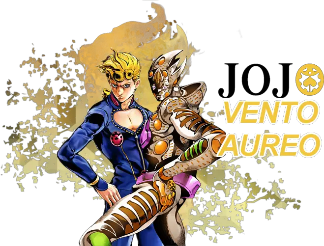 Jojo Logo Giorno And Ger Pose Fanart Png Vento Aureo Logo