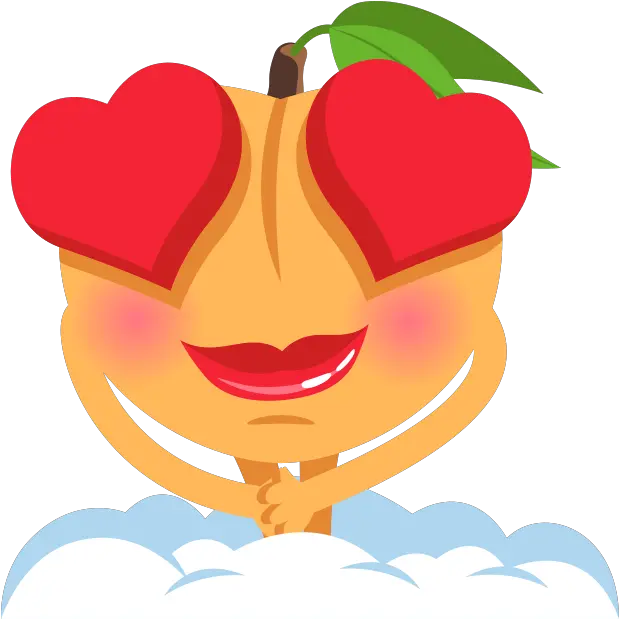 Download A Peach Life Emoji Heart Eyes 16 Oz Stainless Clip Art Png Peach Emoji Png