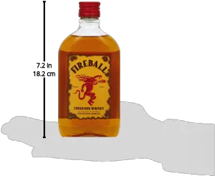 Fireball Cinnamon Whiskey 375 Ml 375 Ml Fireball Size Png Fireball Whiskey Png