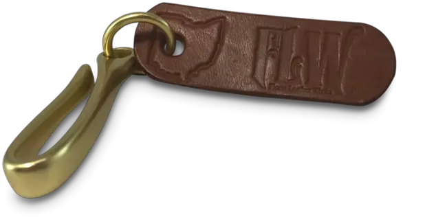 Fish Hook Leather Keychain U2014 Flores Works Png
