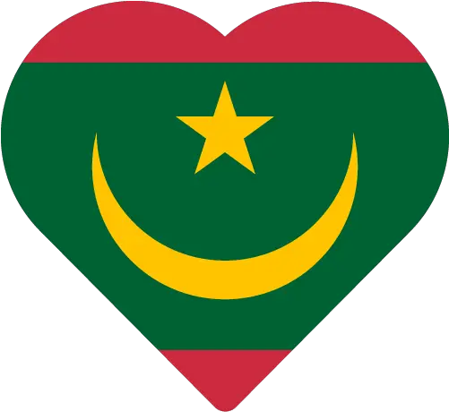 Vector Country Flag Of Mauritania Heart Vector World Flags Language Png Illustrator Icon Vector