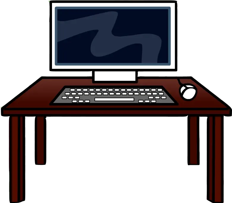 Computer Desk Png 1 Image Transparent Desk With Computer Computer Desk Png