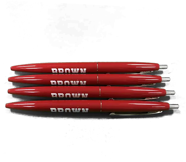 Red And White Bic Click Pen 4pk Brown Bookstore Marking Tool Png Bic Pen Logo