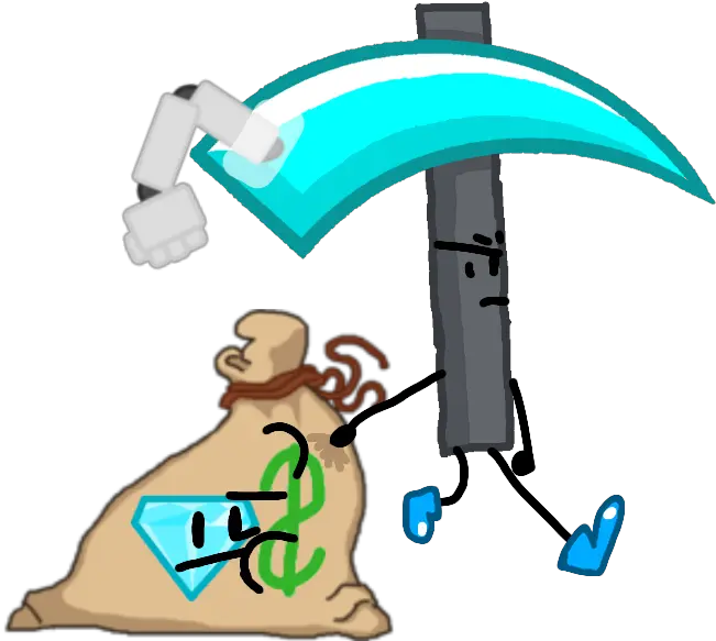 I See Your Cyborg Arm Clip Art Png Diamond Pickaxe Png