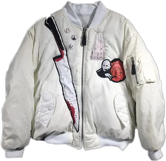 Niche Nichememe Jacket White Sticker Long Sleeve Png Bomber Jacket Template Png