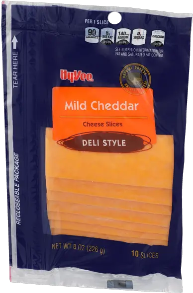 Hy Vee Mild Cheddar Cheese Slices 10ct Hyvee Aisles Paper Product Png Cheese Slice Png