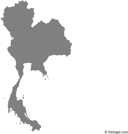 Grey Map Of Thailand Free Vector Maps Thailand Vector Map Png Pinterest Icon Grey