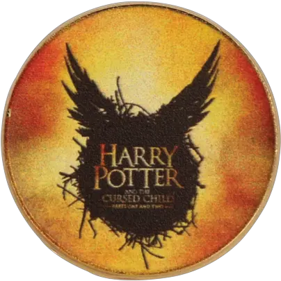 Harry Potter And The Cursed Child Pin Badge Yellow Harry Potter And The Cursed Child Logo Png Harry Potter Logo Png