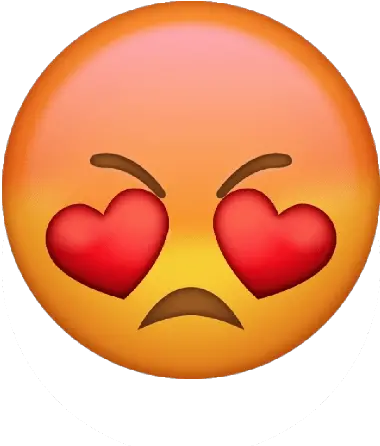 Heart Anger Emoji Png Clipart Mart Angry Heart Eyes Emoji Peach Emoji Png