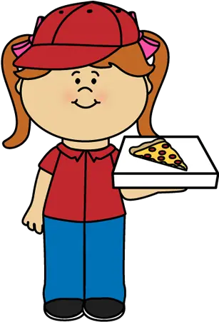 Download Hd Top 61 Pizza Clip Art Pizza Girl Clip Art Girl Holding A Pizza Clipart Png Girl Clipart Transparent Background