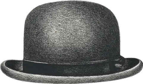 Cropped Glitter Png Bowler Hat Png