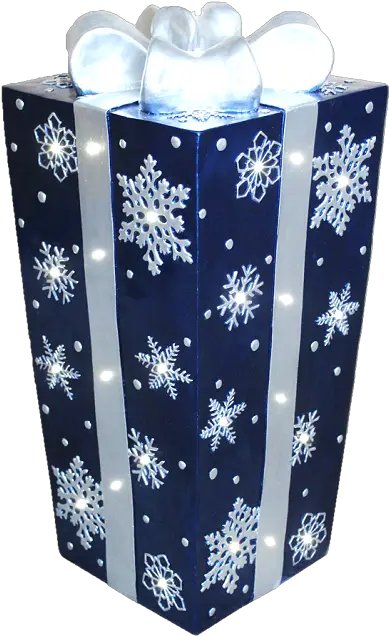 Snowflake Design And Silver Bow Cylinder Png Silver Snowflake Png
