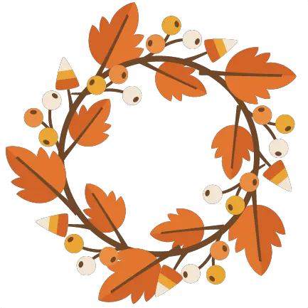 Fall Wreath Svg Cutting File For Electronic Machines Fall Leaves Wreath Clipart Png Wreath Png