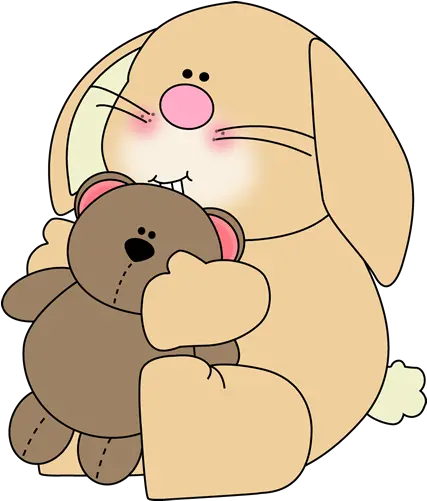 Bunny Holding Teddy Bear Clip Art Bunny Holding Teddy Bear My Cute Graphics Hug Png Teddy Bear Transparent Background