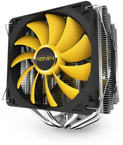 Okeanos Dual Heatsink U0026 Fan Tower Cpu Cooler Reeven Okeanos Premium 140mm Dual Cpu Cooler Png Arctic Assassin Png