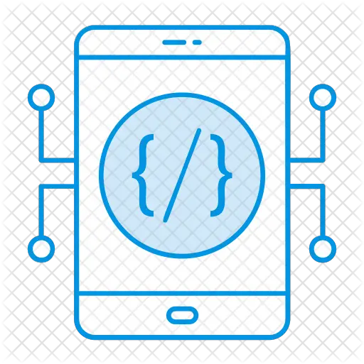 Mobile Coding Icon Of Colored Outline Letter Png Coding Png