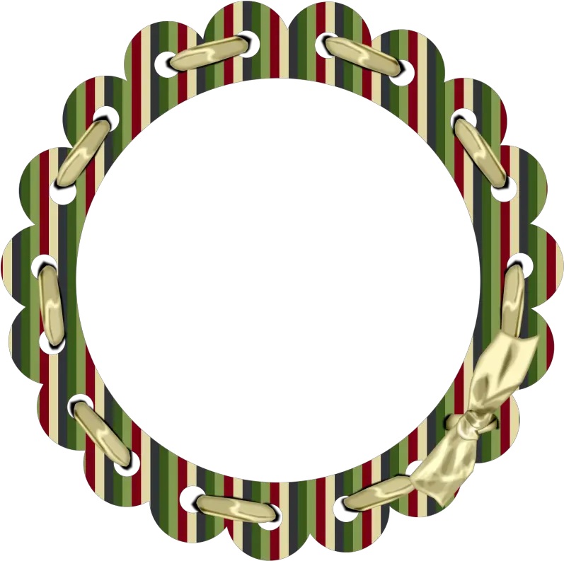 Laced Ribbon Christmas Frames Plate Png Lace Circle Png