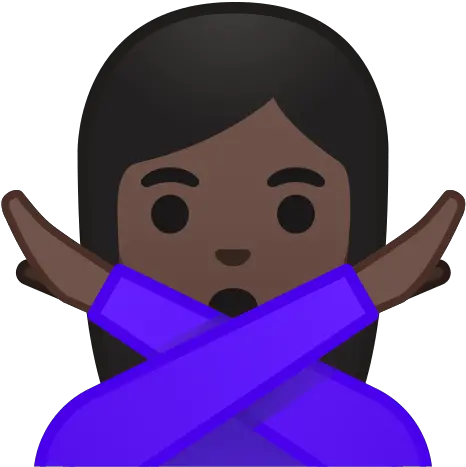 Gesturing No Emoji With Dark Skin Tone No Png Icon No Emoji Png