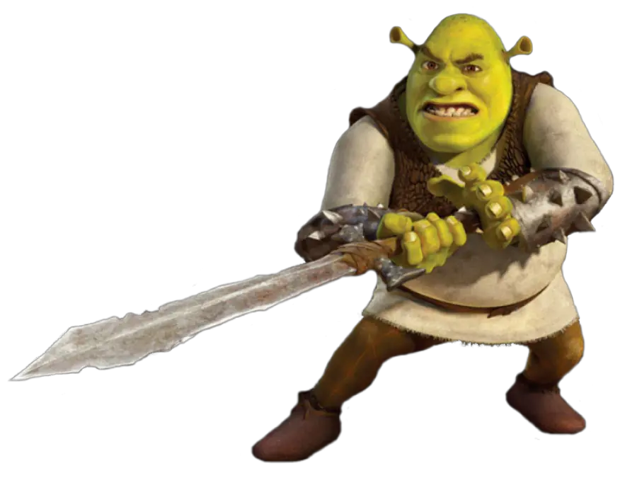 Shrek With Sword Transparent Png Stickpng Shrek With Sword Transparent Sword Transparent Background