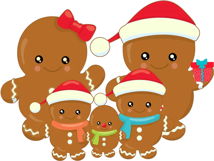 Clipart Girl Gingerbread Christmas Gingerbread Family Clipart Png Gingerbread Png