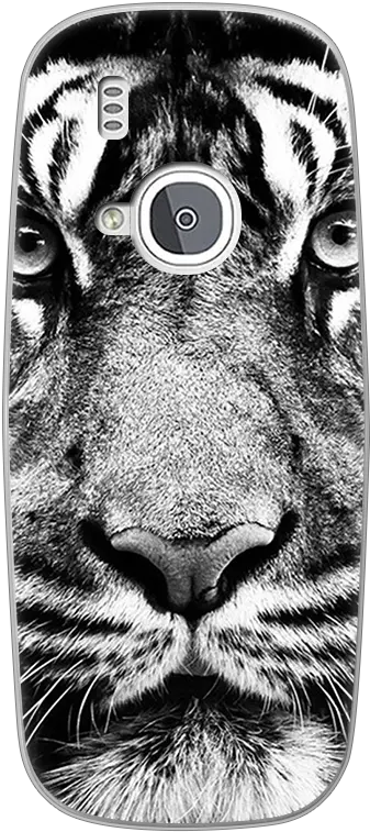 Case Silicone Ultra Thin Soft Tpu Rubber For Nokia 3310 Transparent King Queen Clear Back Cute Cartoon Print Cover Black And White Tiger Png King Transparent