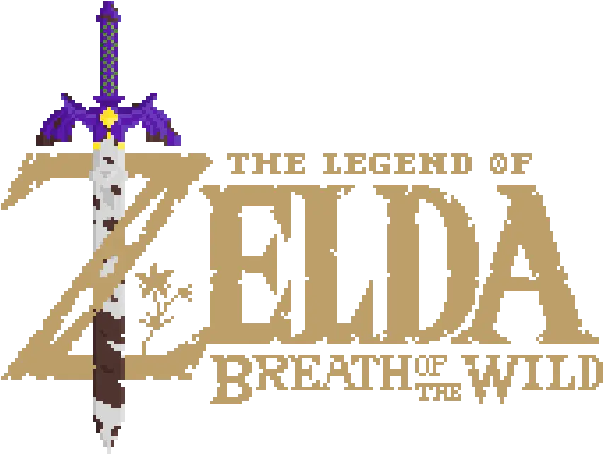 Pixilart Botw Logo By Nannerman Vertical Png Legend Of Zelda Breath Of The Wild Logo