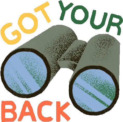 Binoculars And Says Got Your Back In English Gif Leloon Binoculars Gotyourback Discover U0026 Share Gifs Dot Png Binoculars Icon Transparent