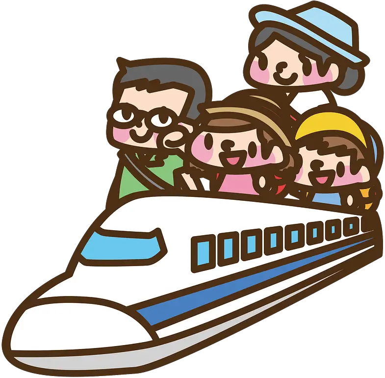 Family Shinkansen Travel Clipart Png