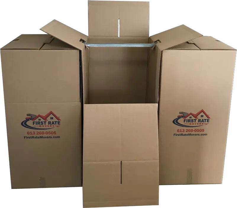 Free Use Of Wardrobe Boxes First Rate Movers Carton Png Boxes Png