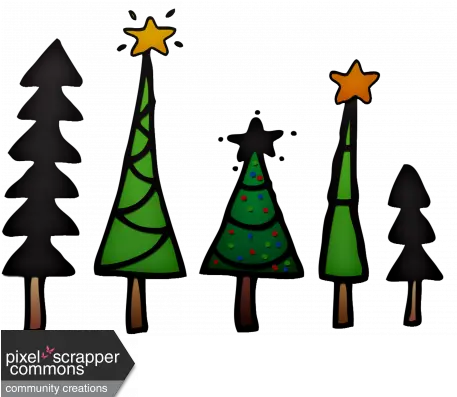 Christmas Tree Line Element Graphic By Melissa Riddle Christmas Tree Line Clip Art Png Tree Line Png